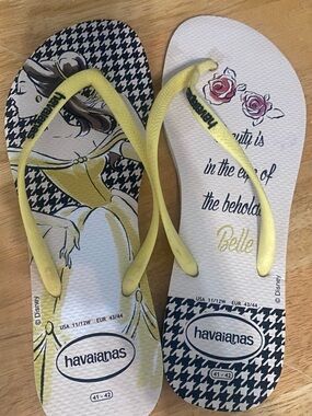 Havaianas Belle Yellow & Black Printed Women's Flip Flops
